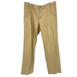 Toad&Co Men 36 The Boarding Pass Pant Hiking Outdoor Khaki Straight Leg Stretch